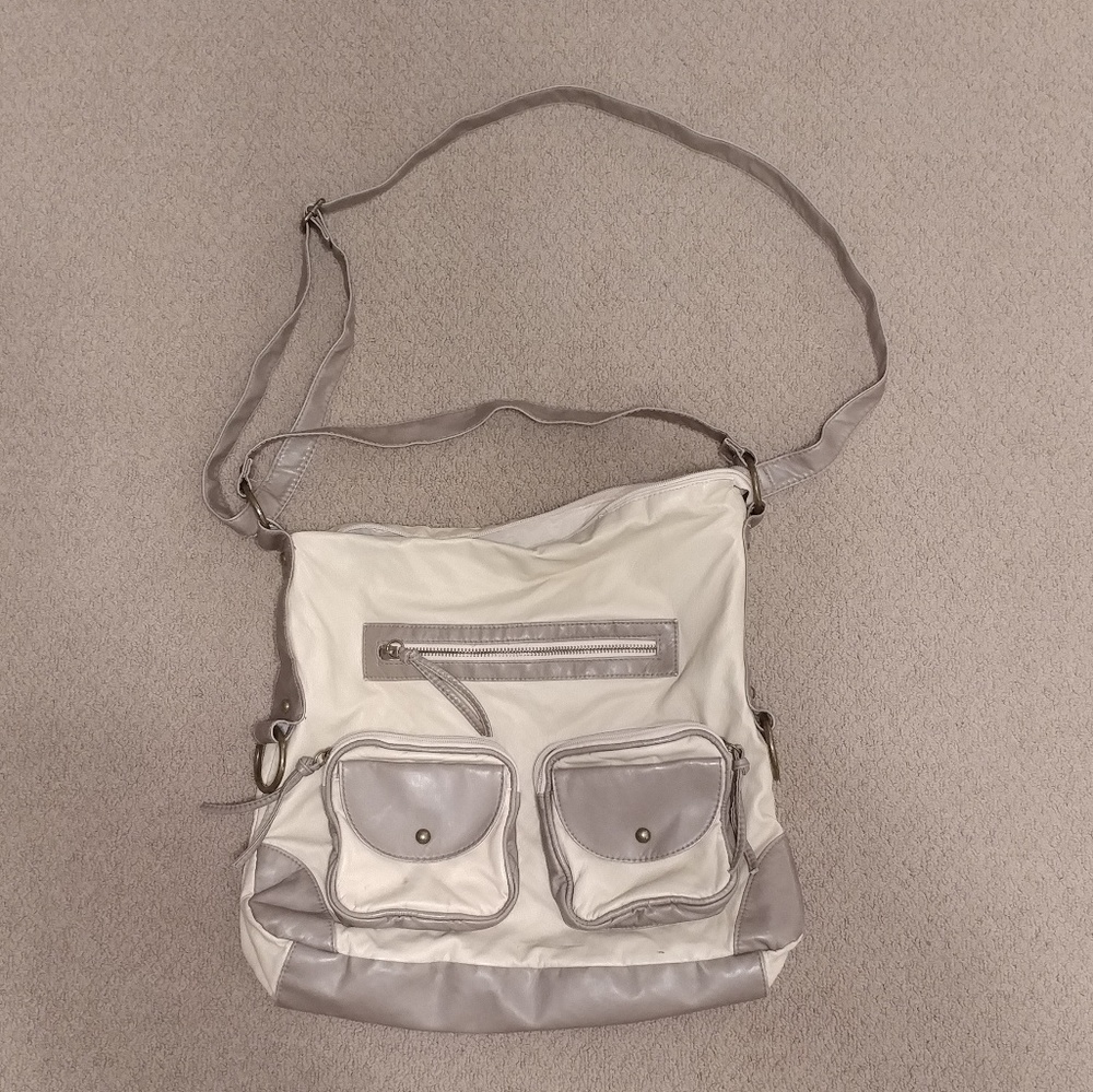 Mossimo tan/gray crossbody purse